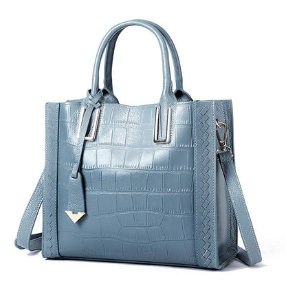 Sophie™ | Elegant Leather Handbag With Crocodile Motif