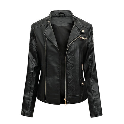 Lena™ | Slim Fit Pu Leather Jacket