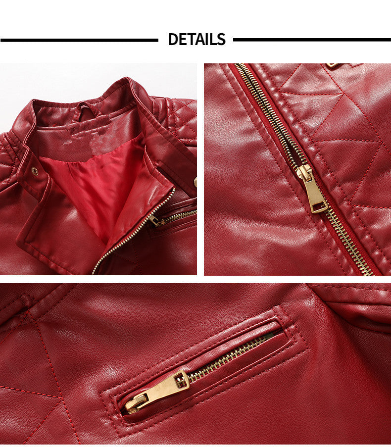 Lena™ | Slim Fit Pu Leather Jacket