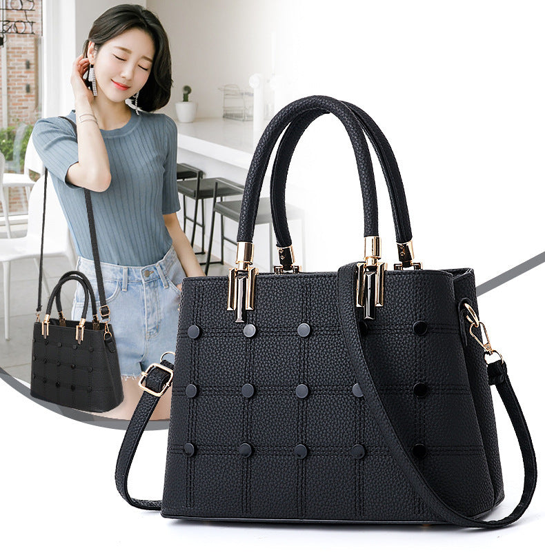 Riley™ | Fashion Handbag With Rivet Accents