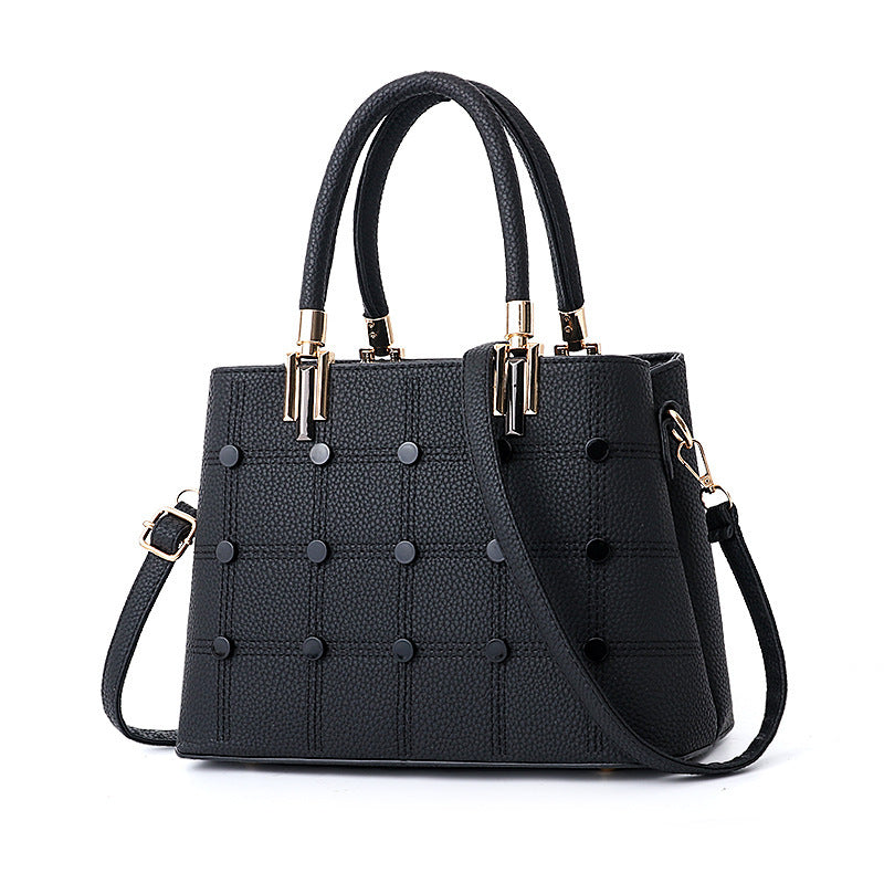 Riley™ | Fashion Handbag With Rivet Accents