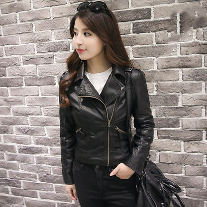 Lena™ | Slim Fit Pu Leather Jacket