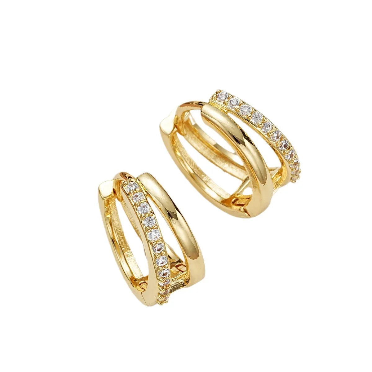 Europa™ | Double-Layered Zircon Hoop Earrings