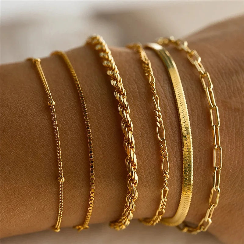 Aurora™ | 6-Piece Gold Bracelet Set