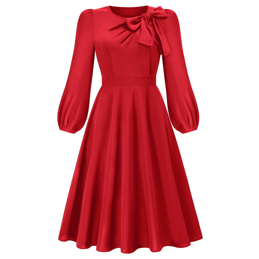 Amara™ | Round Neck Bow Dress